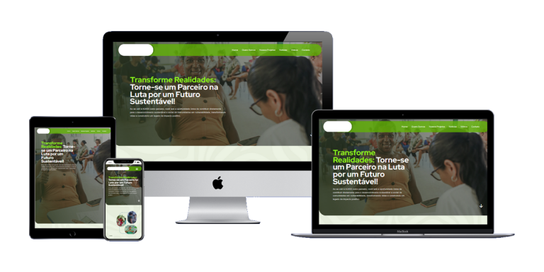 Imagem do site da ADISS, destacando seu design intuitivo e moderno para fortalecer sua atuação social e sustentável.