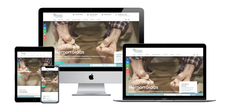 Site médico responsivo do Dr. Eduardo Fonseca, coloproctologista em Salvador.